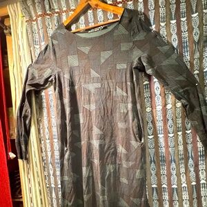 Gruden Sjoberg brand new nylon mix, long sleeve dress
